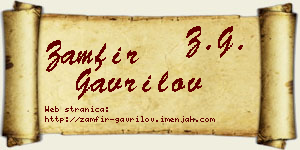 Zamfir Gavrilov vizit kartica